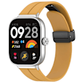 Pikkukuva 1 / 5: Keltainen Keltainen Magneettisoljellinen Silikonihihna yhteensopiva Xiaomi Mi Band 8 Pron kanssa