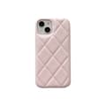 Fodral för iPhone 16pro Rosa diamantmönster ins diamant kaviar lädertextur
