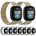 Pikkukuva 5 / 5: Samppanjakulta Samppanjakulta yhteensopiva Fitbit Versa 3 Milanese -rannekkeen kanssa, Koko: s 202mm