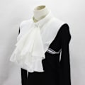 Miniatyrbillede 5 af 5: Dame falsk krave Aftagelig halv Court Overdrevet Chiffon Black small towel hanging
