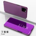 Fodral för iPhone 15 Lila 3D spegel smart flip stativ