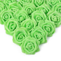 Pikkukuva 1 / 11: 100 kpl Keinotekoisia ruusuja, jotka näyttävät aidoilta vaahtomuovikukkapäitä DIY-keskipisteisiin ja asetelmiin Mint green