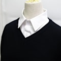 Miniatyrbilde 3 av 5: Falsk krage for kvinner, fritid, profesjonell V-bokstavdekorasjon White collar 38 size 165/84A