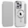 Fodral för iPhone 16Pro Titanium Grå Flip Magnetisk Plätering