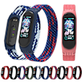 Pikkukuva 5 / 5: Sininen Punainen Sininen Punainen yhteensopiva Xiaomi Mi Band 5 / 4 / 3 / Huami -rannekkeen kanssa, Koko: s