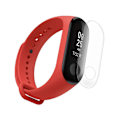 Miniatyrbillede 2 af 5: Rød silikone urrem kompatibel med Xiaomi Mi Band 3