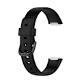 Pikkukuva 1 / 5: Musta Musta yhteensopiva Fitbit Luxe silikoni kellon ranneke, Koko:l L