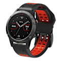Miniatyrbillede 4 af 5: Sort Rød Sort Rød Silikone Urrem kompatibel med Garmin Fenix 6