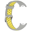 Pikkukuva 4 / 5: Harmaa Keltainen Harmaa Keltainen Teräspistoke Silikoni Kellonranneke yhteensopiva Xiaomi Mi Band 8:n kanssa