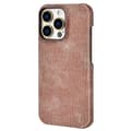 Etui til iPhone 16 Brun Liten kreativ lærtekstur denim mønster