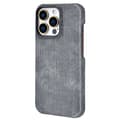 Fodral för iPhone 14 Pro grå liten kreativ lädertextur denim mönster