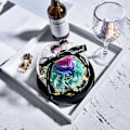 Miniatyrbillede 1 af 3: Skønheden og Udyret Rose Lampe i Glaskuppel, LED Forever Galaxy Rose Kunstig Blomst
