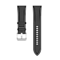 Miniatyrbillede 4 af 5: Sort Sort 22mm Ægte Læder Urrem kompatibel med Huawei Watch Gt3 46mm