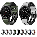 Miniatyrbild 5 av 5: Vit Vit Silikonläder Klockarmband kompatibelt med Garmin Fenix 7