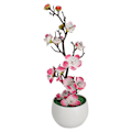 Miniatyrbillede 1 af 4: Simulerede potteplanter, falske blomster, bonsai, simulerede vintersødgrene, bonsai, simulerede blommeblomster, kunstige blomster pink
