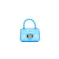 Miniatyrbillede 1 af 5: Små pigers mini jelly taske, slikfarvet, transparent lille crossbody taske, søde prinsessehåndtasker med perlehåndtag Blue