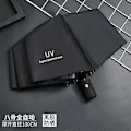 Miniatyrbillede 4 af 4: Fuldt Automatisk Paraply Dame Automatisk Tre Foldet Inverteret 8 Ribber Paraplyer Til Regn Og Sol Skærm Anti-UV Paraply SKY BLUE