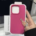 Fodral för iPhone 14pro Lychee mönster rosröd drakfrukt + kort läderrem [vit] Enkel rem Pebbled mjuk
