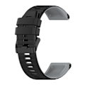 Pikkukuva 1 / 5: Musta Harmaa Musta Harmaa 26mm Kellon Ranneke yhteensopiva Garmin Fenix 3 Sapphire -kellon kanssa