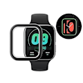Miniatyrbilde 2 av 5: Kompatibel med Oppo Watch 41mm TPU-deksel, Farge: svart+hvit lysende grønn