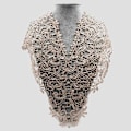 Miniatyrbilde 2 av 5: Dame falsk krage Avtakbar halvbrodert Polyester Fila White White