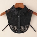 Miniatyrbilde 3 av 4: Dame falsk krage Avtakbar krage Allsidig genserdekor White lace pointed collar