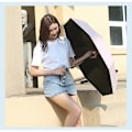 Miniatyrbillede 3 af 5: Moderigtig Bærbar Foldbar Automatisk Paraply Anti UV Regn Sol Paraply Vindtæt Kvinder Mænd Børn Parasol Paraply automatic white