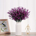 Miniatyrbillede 5 af 5: Kunstige buske 4-pak falske UV-resistente planter blomster, kunstige plastik klokkeblade grønt Bell Leaves Fuchsia 6 Pcs