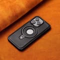 Etui til iPhone 13 Pro Magnetisk Stativ Skinntekstur Svart Noz31092