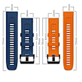 Miniatyrbillede 4 af 5: Sort Sort 26mm Silikonerem kompatibel med Garmin Fenix 3 Hr