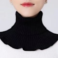 Miniatyrbilde 2 av 5: Dame falsk krage Avtakbart halvskjerf Cervical Support Ban Red