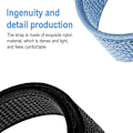Miniatyrbillede 4 af 5: Grå grå nylonrem kompatibel med Xiaomi Mi Band 6 / 5 / 4 / 3