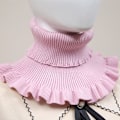 Miniatyrbilde 1 av 5: Dame falsk krage Avtakbar halv Skjerf Skjerf Hals Termisk H Light pink