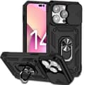 Fodral för iPhone 15 Pro Max Sergeants Skjutbart Fönster Ring Svart