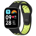Sort Lime Sort Lime Silikone Urrem kompatibel med Redmi Watch 3 Lite / Watch 3 Active