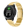 Miniatyrbillede 1 af 5: Guld Guld Stållænke kompatibel med Garmin Fenix 5X 26mm