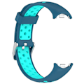 Miniatyrbild 4 av 5: Blå Teal Blå Teal Stålplugg Silikon Armbandsrem kompatibel med Xiaomi Mi Band 8