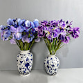 Miniatyrbillede 2 af 6: Iris Kunstig Blomst Alice Falsk Blomst Enkelt Stilk Bryllupsdekoration Alice Iris Purple