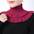 Miniatyrbilde 1 av 5: Falsk krage for kvinner, Cervical Spine Fashion All-Match Pullove Deep Purplish red [common Style]]