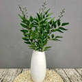 Miniatyrbillede 5 af 10: 1/3 stk. Kunstig Pileblad Rattan 5 Grene Skovplanter Blomsterarrangement DIY Dekoration Krans Brick red 3pcs