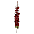 Miniatyrbild 1 av 5: 1 Gren Konstgjord Blomma Ingen Vattning Lättviktig Falsk Lång Stjälk Riddarsporre Simuleringsblomma Heminredning för Kontor Red