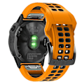 Miniatyrbillede 5 af 5: Orange Sort Orange Sort Silikone Urrem kompatibel med Garmin Fenix 6
