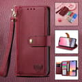Fodral för iPhone 15 Pro Max Burgundy [kort snodd] Source Love Pebbled RFID-blockerande rem