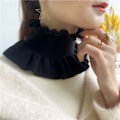 Miniatyrbilde 1 av 5: Dame falsk krage Avtakbar halvskjerf Pullover Dobbel Wood Classic black