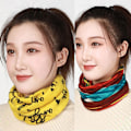 Miniatyrbilde 4 av 5: Dame falsk krage Avtakbar halv Varmt skjerf Maske Pullover S Happy wine red flowers [2]]