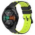 Miniatyrbillede 2 af 5: Sort Limegrøn Sort Limegrøn Silikone Urrem kompatibel med Huawei Watch Gt 2e