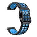 Miniatyrbillede 1 af 4: Sort Blå Sort Blå 20mm Silikonerem kompatibel med Garmin Venu 2 Plus
