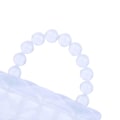 Miniatyrbillede 4 af 5: Små pigers mini jelly taske, slikfarvet, transparent lille crossbody taske, søde prinsessehåndtasker med perlehåndtag Transparency
