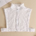 Miniatyrbilde 1 av 5: Dame falsk krage Avtakbar halv Blonde Vinter Multifunksjon Temperament lace (white)