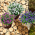 Miniatyrbillede 3 af 5: Kunstige Blomster, Falske UV-resistente Buksbom Buske Faux Plastik Grønne Planter White 8